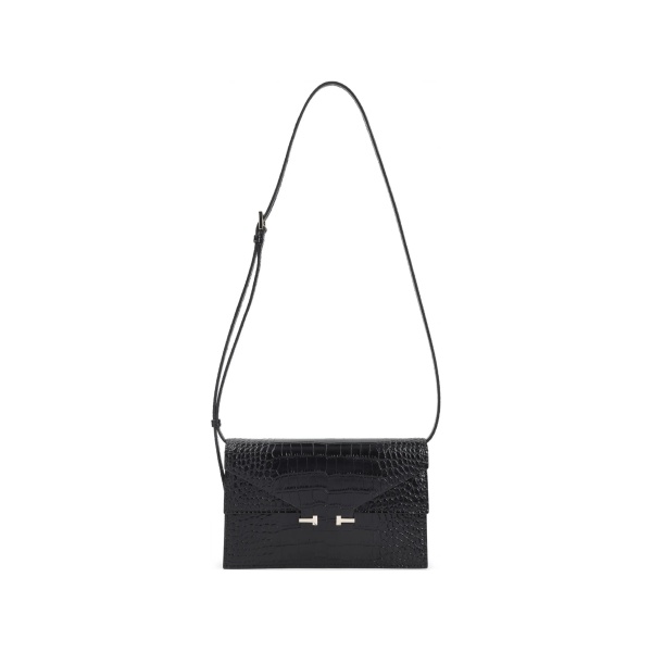 crocodile-effect shoulder bag