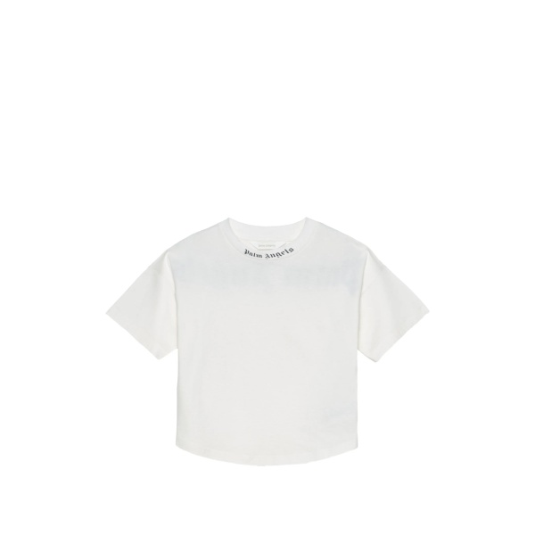 cropped logo-print T-shirt