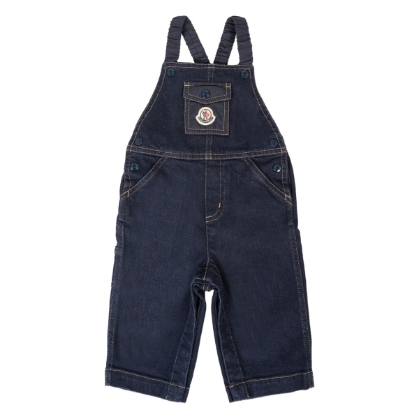 cross-strap denim dungarees