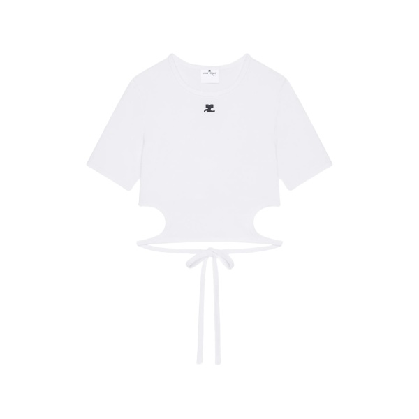 cut-out cropped T-shirt