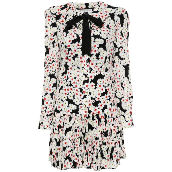 daisy-print silk dress