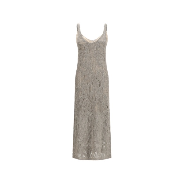 Dazzling Water Lillies linen maxi dress
