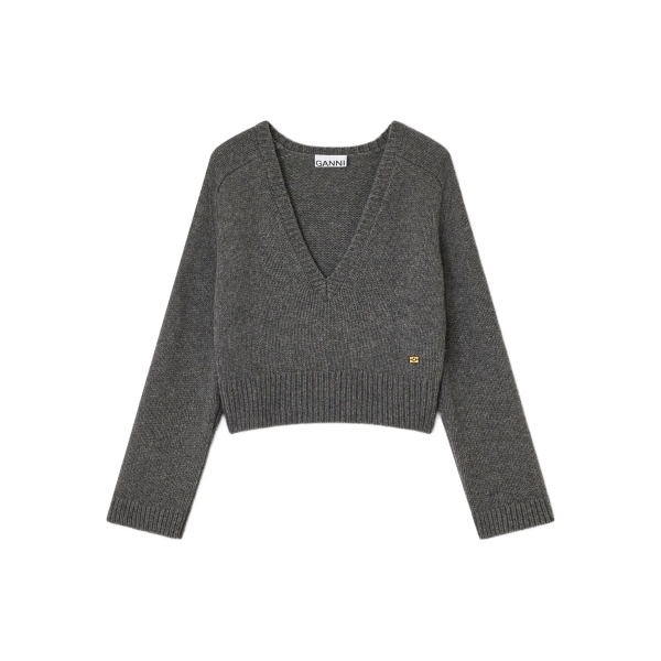 deep V-neck sweater
