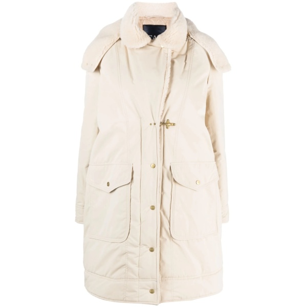 detachable-hood parka coat