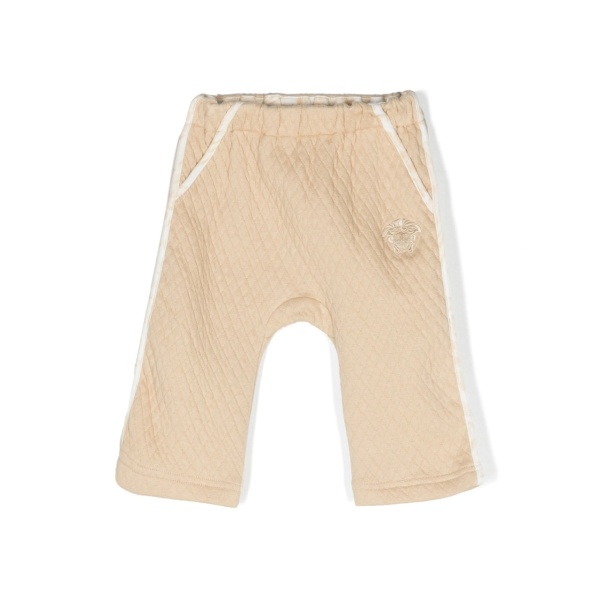 diamond-quilted track pants