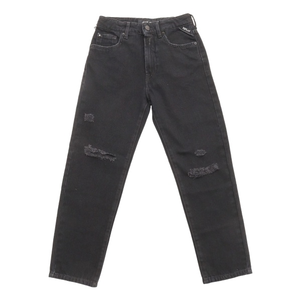distressed-detail jeans