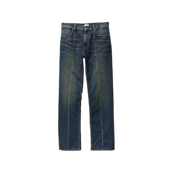 distressed straight jeans