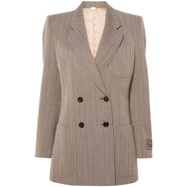 double-breasted wool blazer