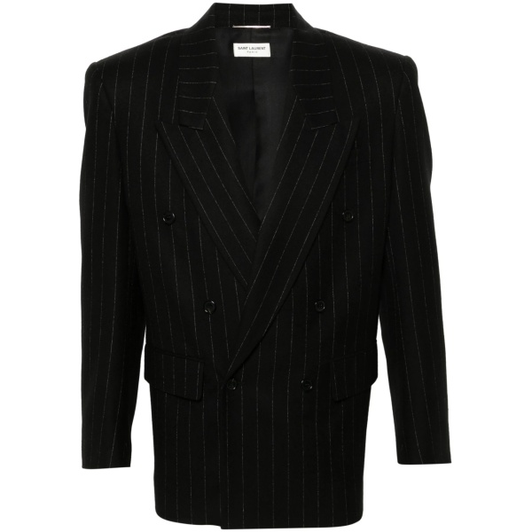 double-breasted wool blazer