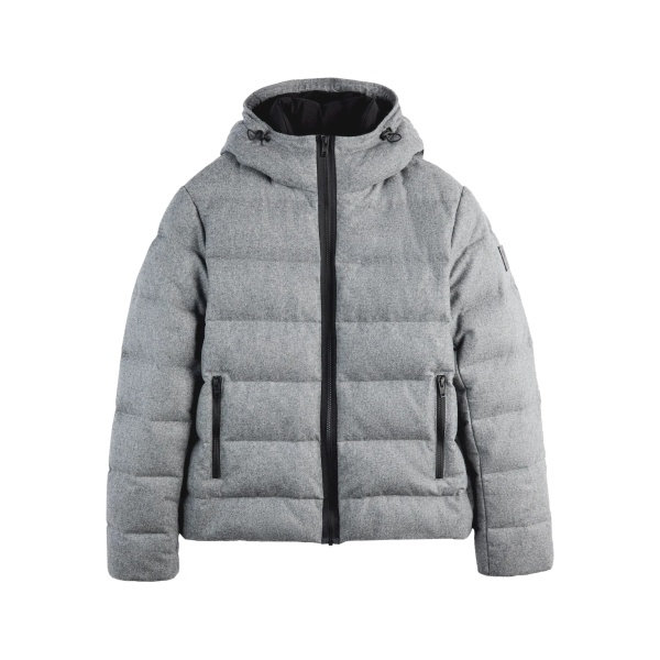 double-front hooded padded jacket