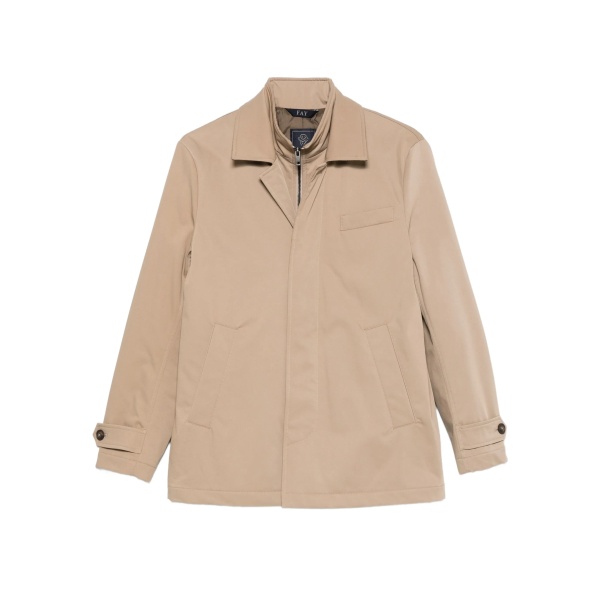 double-layer welt-pocket jacket