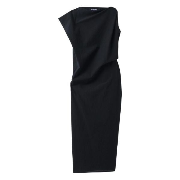 draped midi dress