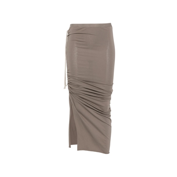 drawstring-fastening ruched skirt