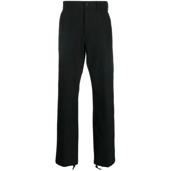 drawstring-hem cotton trousers