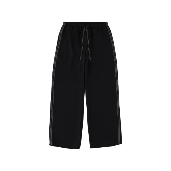 drawstring piped trousers