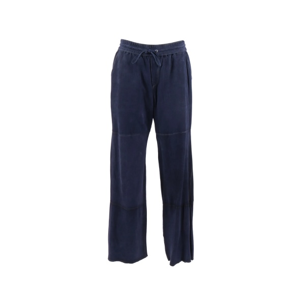 drawstring suede trousers