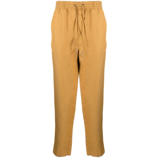drawstring-waist cropped trousers