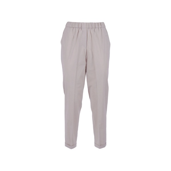 elasticated turn-up trousers