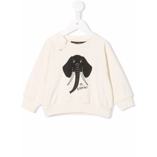 elephant-print organic-cotton sweatshirt