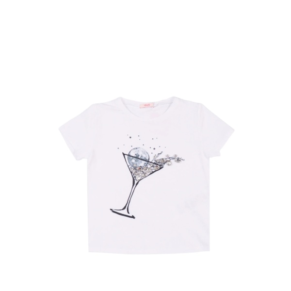 embellished printed T-shirt