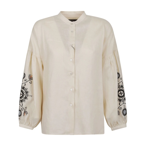 embellished-sleeve blouse