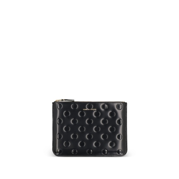 embossed polka dots wallet