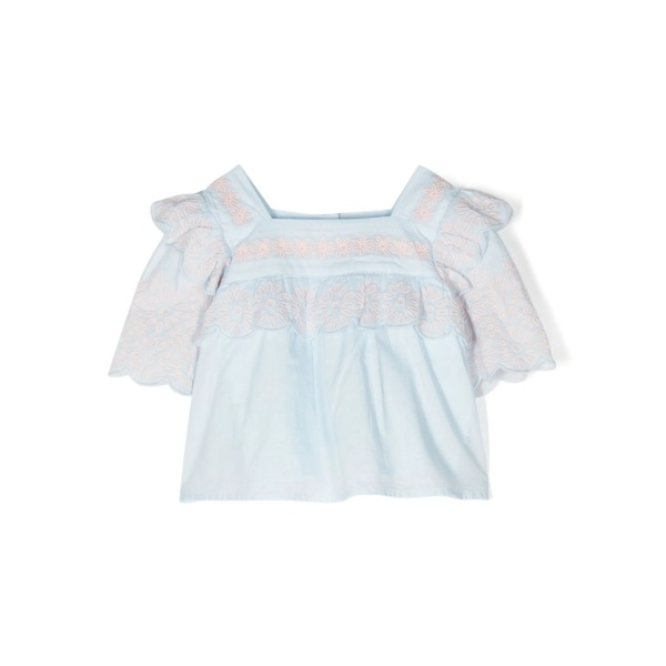 embroidered cotton top
