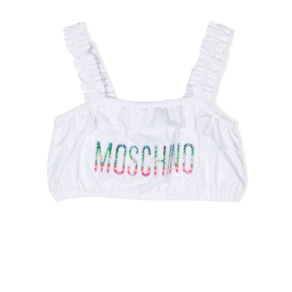 embroidered-logo bikini top