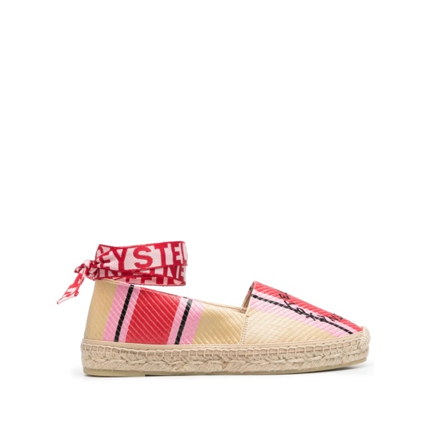 embroidered-logo flat espadrilles
