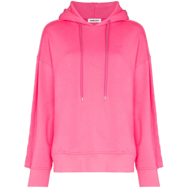embroidered logo hoodie
