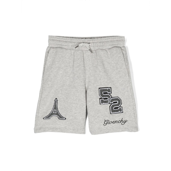 embroidered-logo track shorts