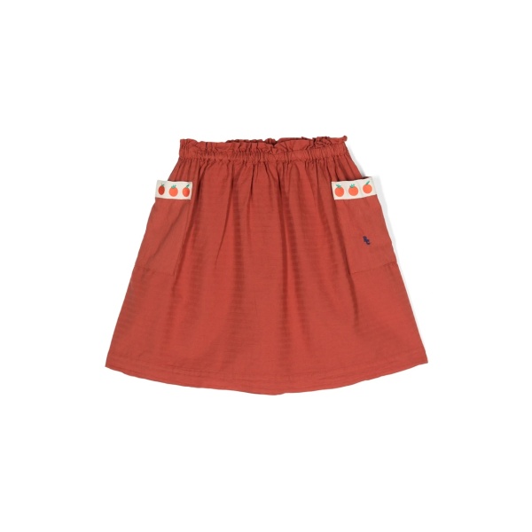 embroidered-monogram skirt