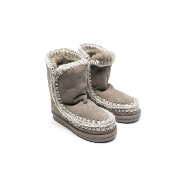 Eskimo whipstitched leather boots