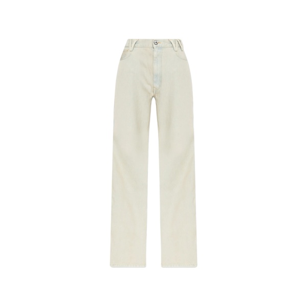 faded-wash wide-leg jeans