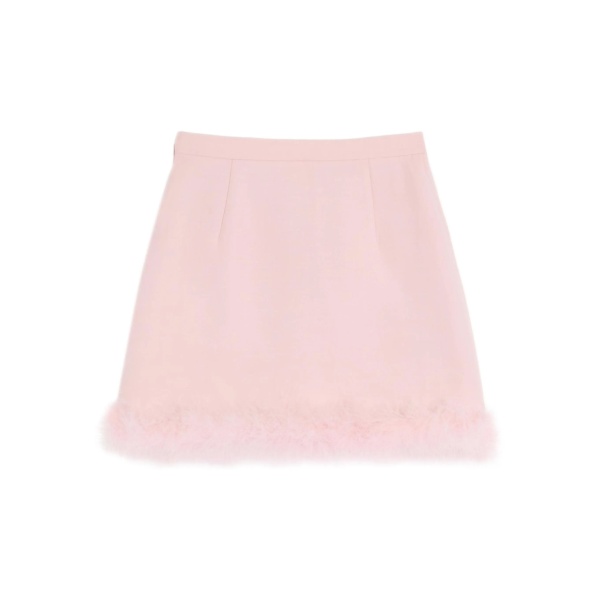 feather-hem mini skirt