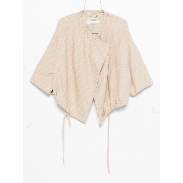 FF-jacquard drawstring jacket