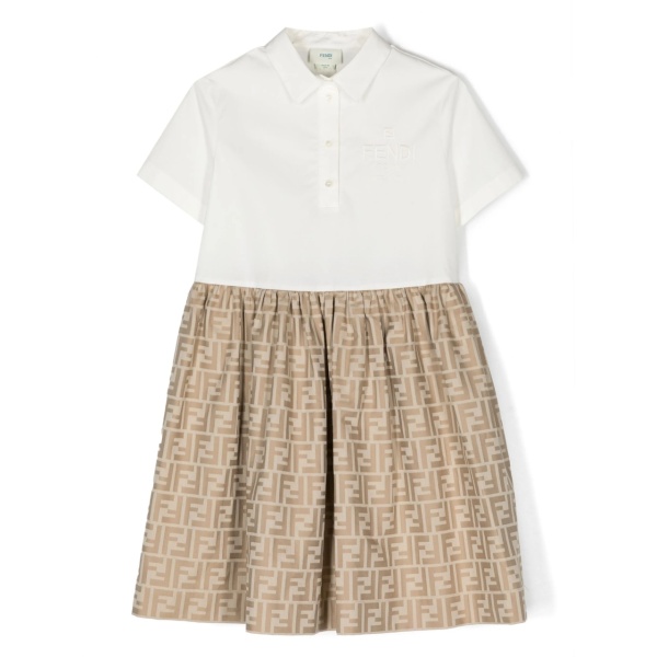 FF-jacquard flared dress