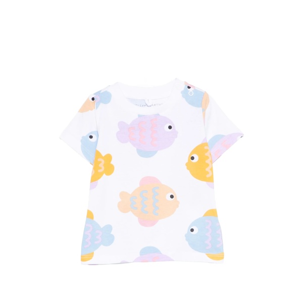 fish-print T-shirt