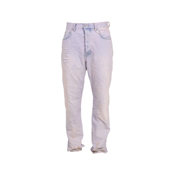 five-pockets distressed jeans