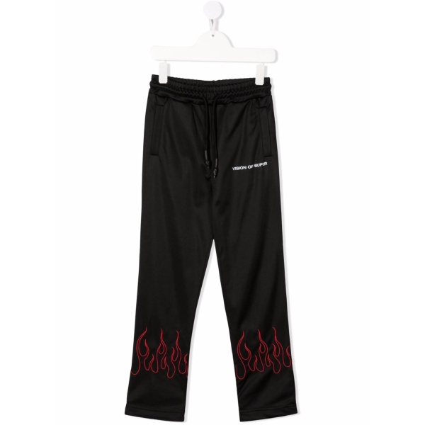flame-trim straight joggers