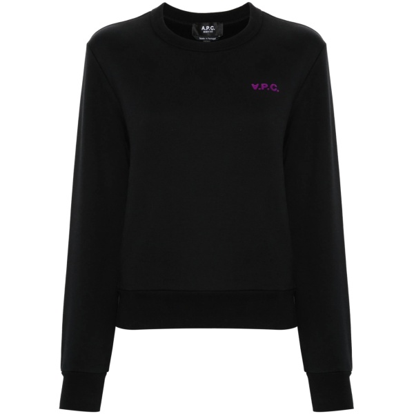 flocked-logo sweatshirt