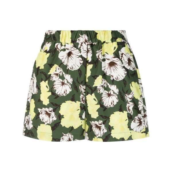 floral-print cotton shorts