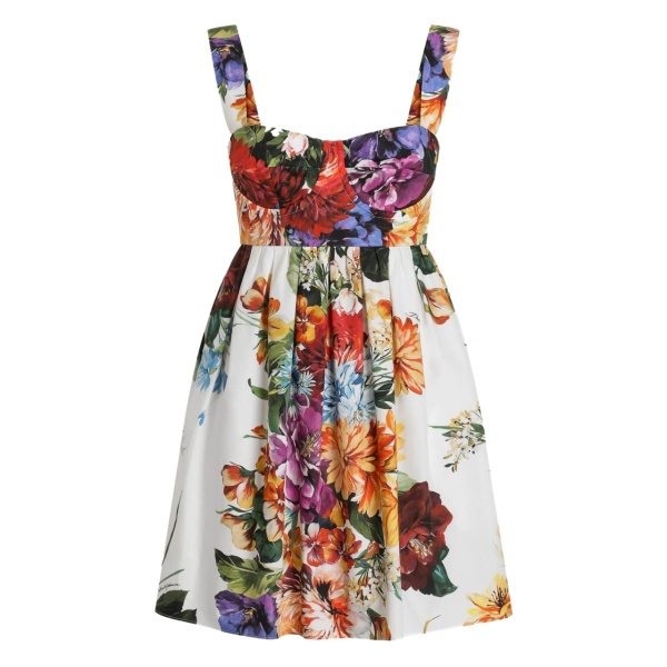 floral-print mini dress