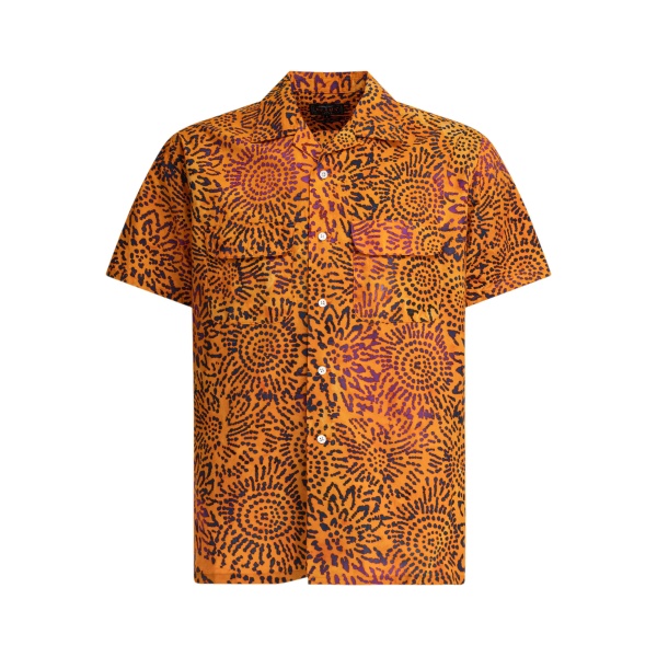 floral-print pocket shirt