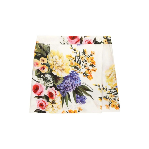 floral-print poplin shorts