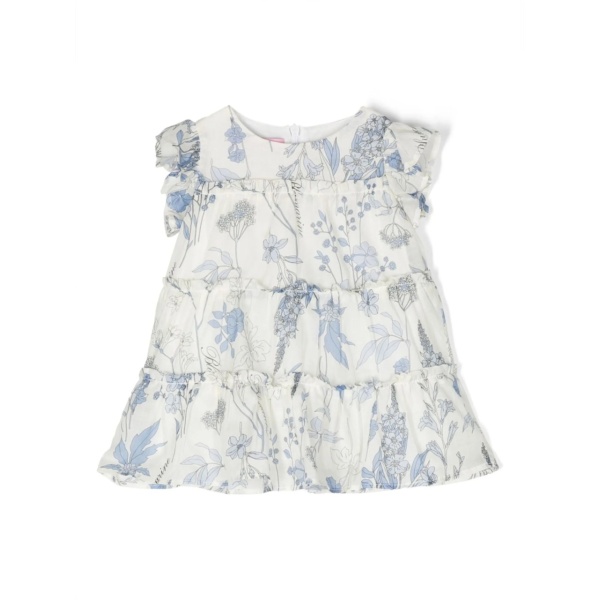 floral-print ruffled dress