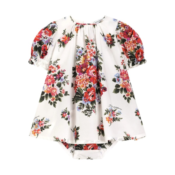 floral puff-sleeve dress