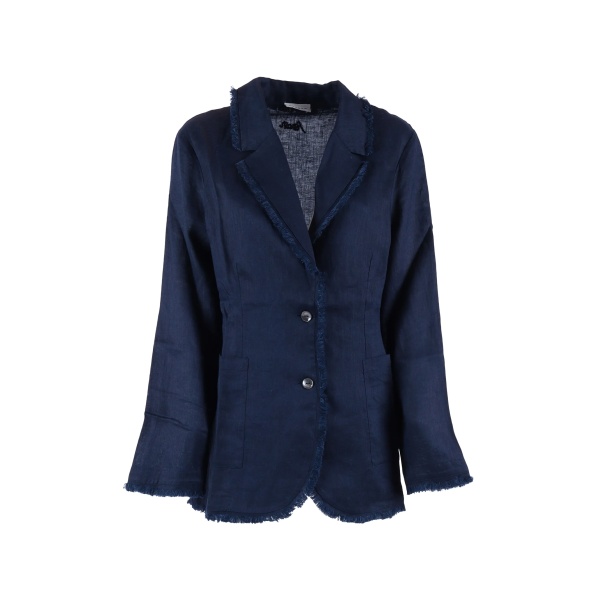 frayed-edge jacket