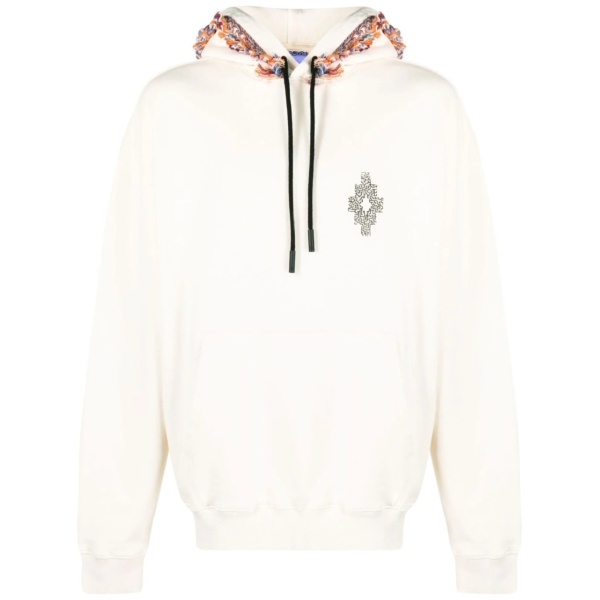 fringe-detailing jersey-knit hoodie