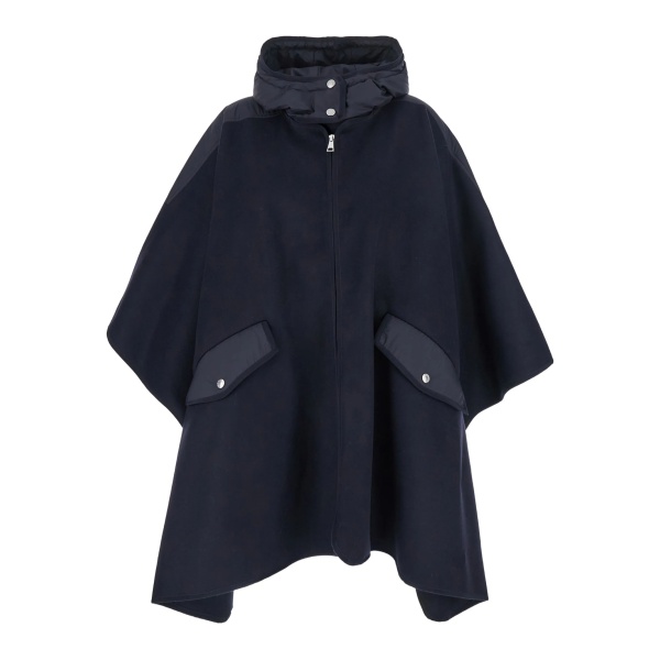 front-pocket hooded cape